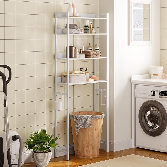 Over The Toilet Storage Rack, 4 Tier Bathroom Organizer Over Toilet, - Image 4