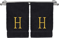 Monogrammed Hand Towel, Personalized Initial Gift, Extra Absorbent 100% Turkish by BareCotton
