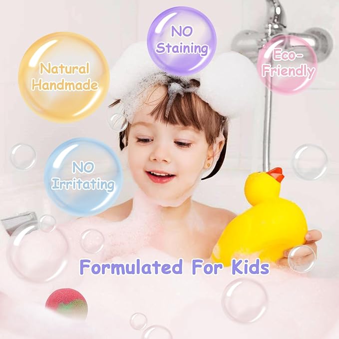 Bath Bombs for Kids with Surprise Inside for Girls Boys, 12 Pack Kids Bath - Image 5