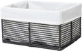 GYASVWU Hand-Woven Paper Rope Storage Baskets, Rectangular Wicker Baskets by GYASVWU