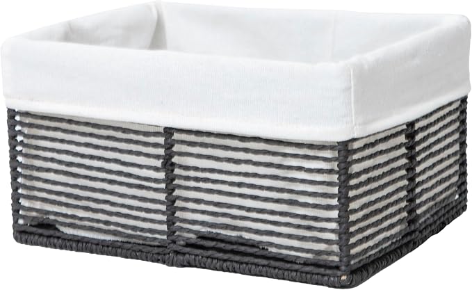 GYASVWU Hand-Woven Paper Rope Storage Baskets, Rectangular Wicker Baskets by GYASVWU