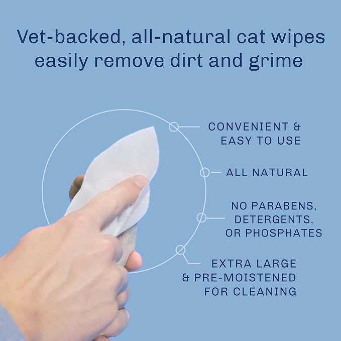 TrueBlue Milk & Honeysuckle Fresh Fur Cat Cleaning Wipes - Image 4