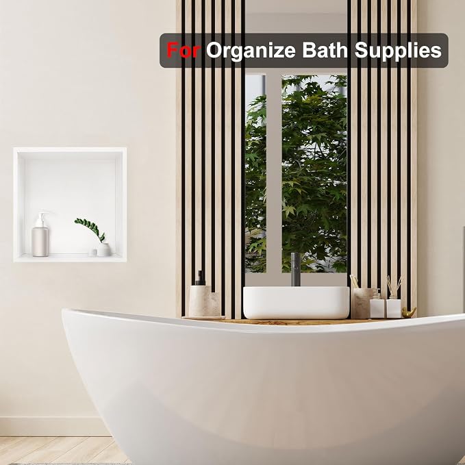 Shower Niche, 12 * 12 Stainless Steel Elegant Bathroom Niche, No Tile Needed - Image 4