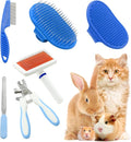 Pet Grooming Kit with Slicker Brush Bath Massage Glove Brush Pet Shedding Comb by Crafterlife