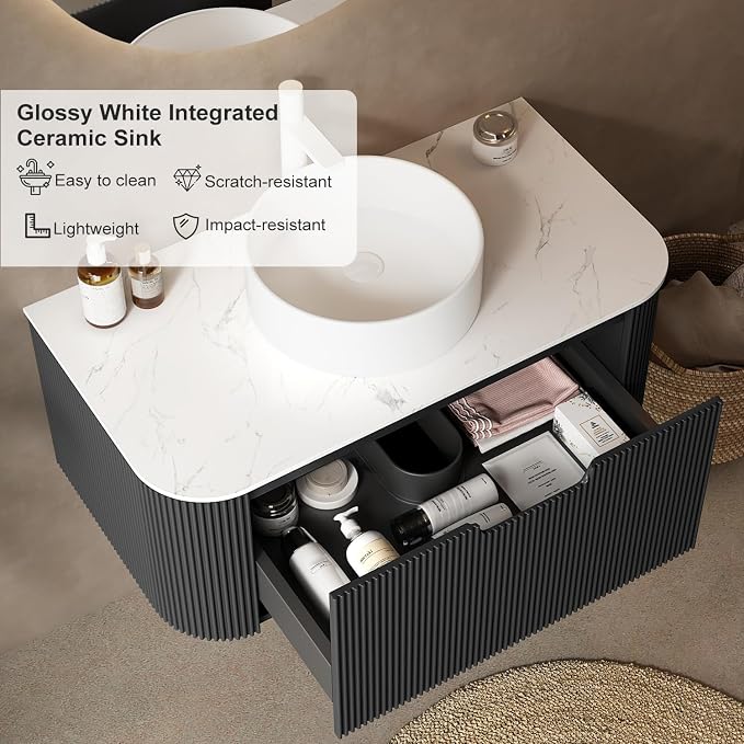 24 Inch Floating Modern Bathroom Vanity - Image 3