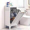 Metal Tilt-Out Laundry Hamper Cabinet, 50L Large-Capacity Hidden Hamper by Unknown