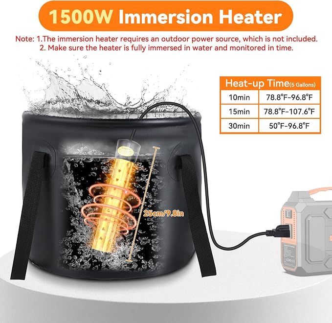 Portable Camping Shower, 7800mAh Rechargeable Outdoor Shower Kit - Image 4
