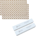 Non Slip Bathtub Mat and Shower Mat Beige TPE Strong Suction Cups Aesthetic by Unknown