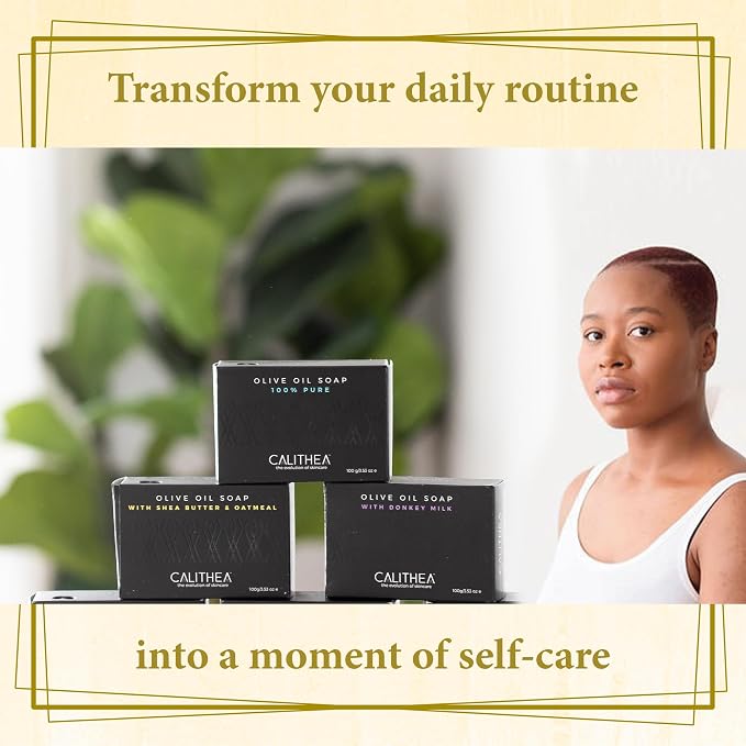 Calithea 3 Pack Olive Oil Based Soap Bars: 100% Pure Olive Oil Soap, Donkey Milk - Image 6