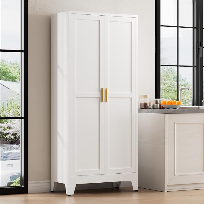 71” Tall Pantry Storage Cabinet, Kitchen Cabinets, Metal Cupboard - Image 4