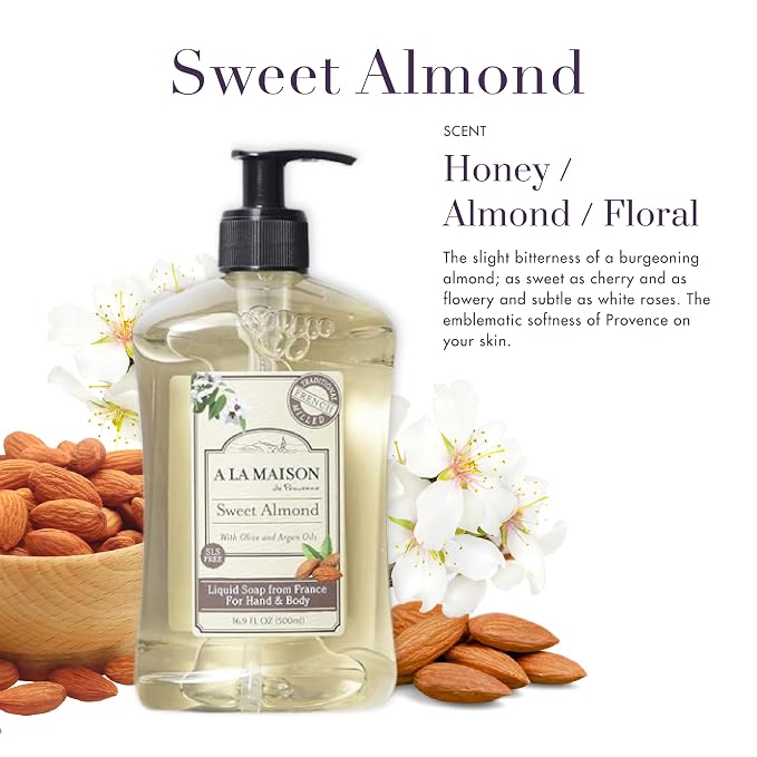 A LA MAISON de Provence Sweet Almond Liquid Hand and Body Soap - Image 2