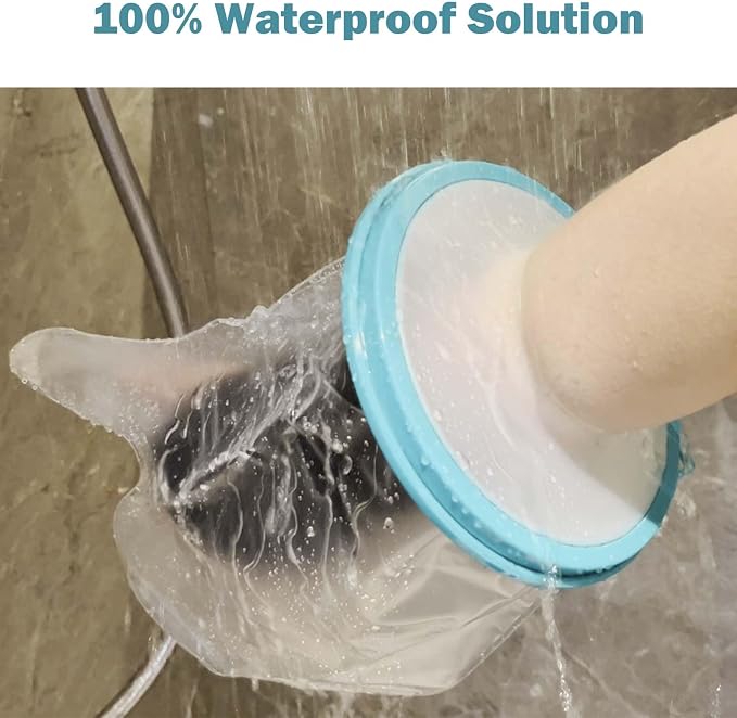 Cast Covers for Shower Foot Soft Green Adult, Waterproof Cast Cover/Bag - Image 4