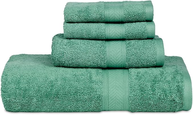 Casa Lino 100% Cotton Bath Towels Set of 4 by CASALINO