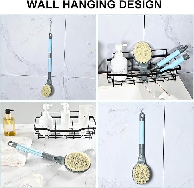 Back Scrubber Anti Slip for Shower, 21.7” Detachable Back Bath Brush for Shower - Image 7