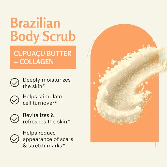 Firming & Moisturizing Brazilian Body Scrub, Gentle Body Exfoliator - Image 2