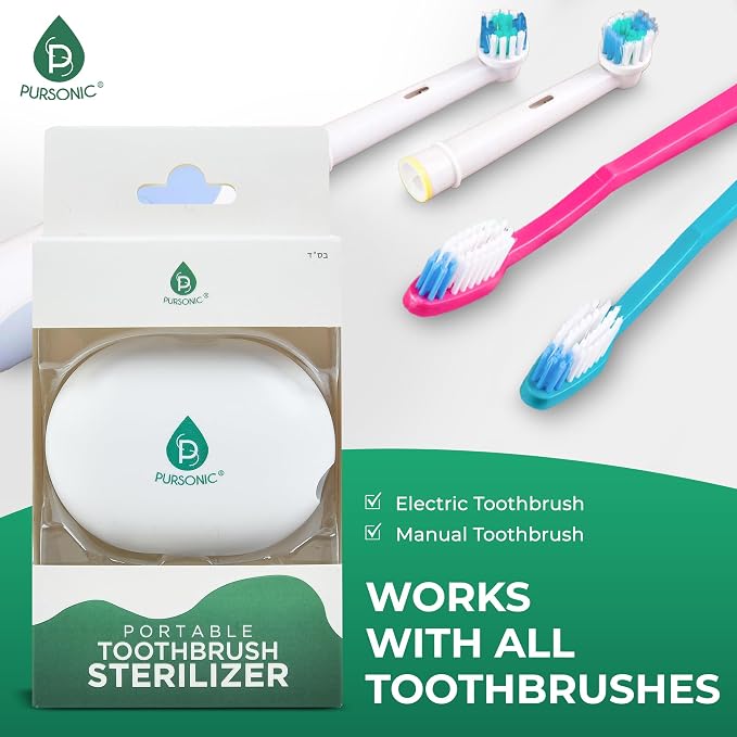 Pursonic Portable UV Toothbrush Sanitizer Case – Rechargeable Toothbrush Cleaner - Image 2