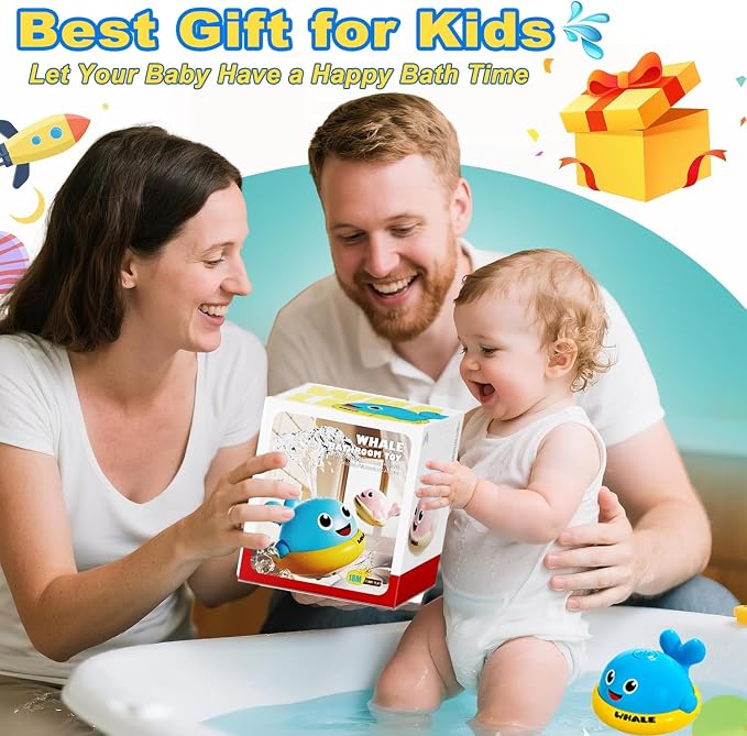 Baby Bath Toys, Whale Sprinkler Bath Toys - Image 6