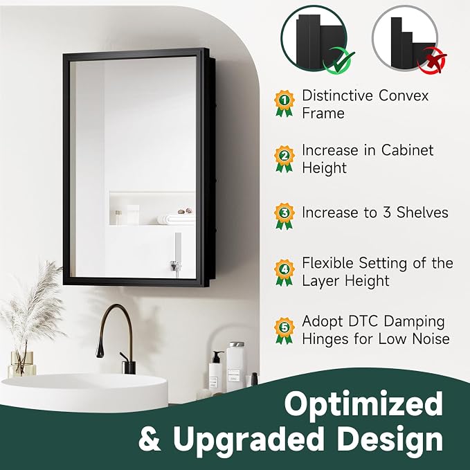 16x24 Inch Medicine Cabinet Mirror - Image 5