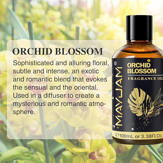 Orchid Blossom Fragrance Oil Essential Oil, MAYJAM 3.38FL.OZ Orchid Blossom Oil - Image 3