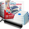 15-Pack Variety Vacuum Storage Bags by Spacesaver