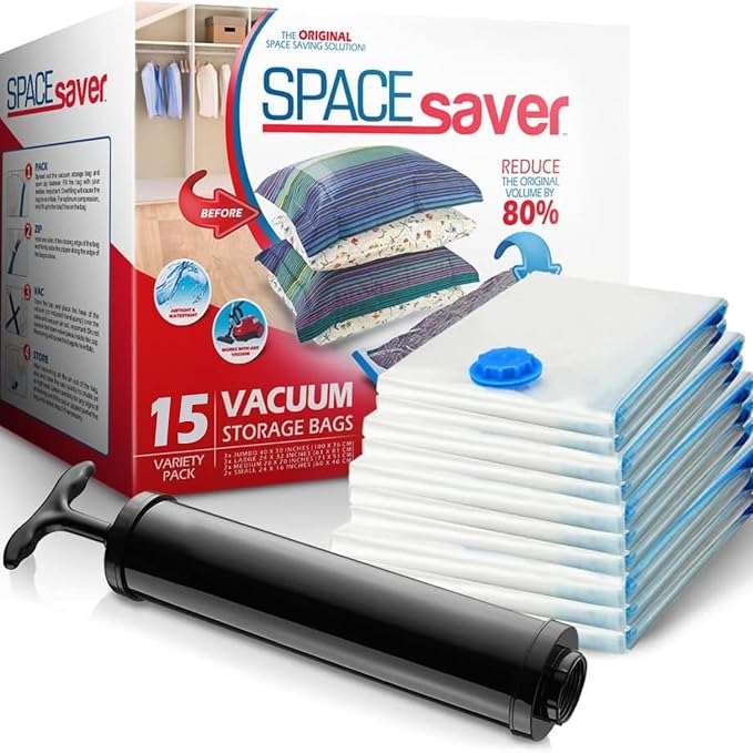 15-Pack Variety Vacuum Storage Bags by Spacesaver