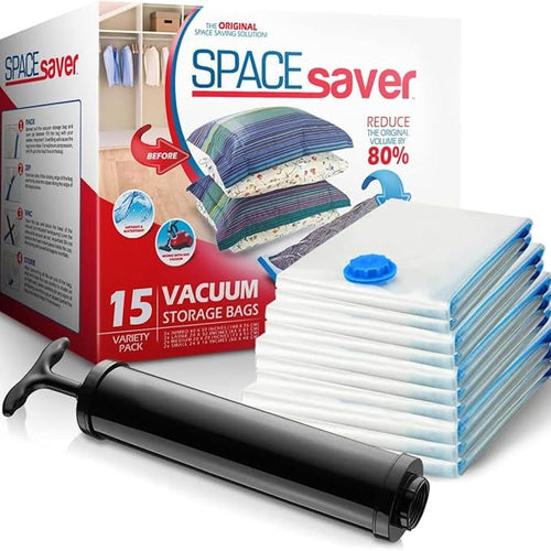 15-Pack Variety Vacuum Storage Bags by Spacesaver
