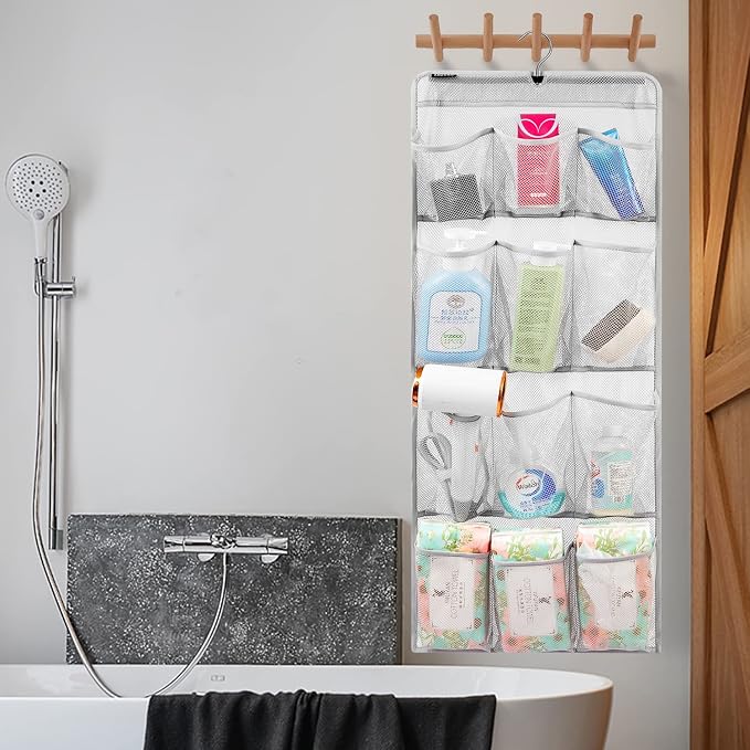Mesh Shower Organizer Hanging Caddy Quick Dry Bathroom Storage - Image 7