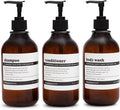 MaisoNovo Refillable Shampoo and Conditioner Bottles | 16.9 fl oz Set of 3 by MaisoNovo-TheArtofSustainableLiving
