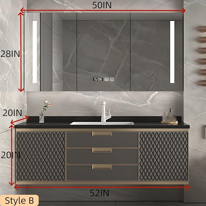 52IN Modern Bathroom Vanity - Image 2