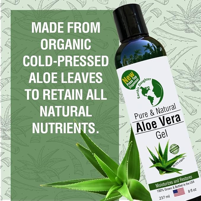 Earth's Daughter Organic Aloe Vera Gel from Fresh Cut 100% Pure Organic Aloe - Image 5