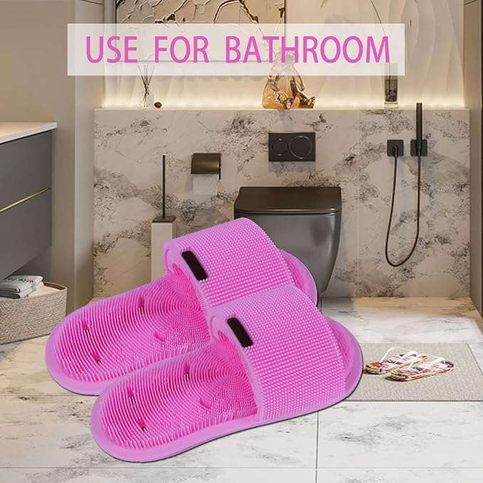 Shower Foot Scrubber with Non-Slip Suction Cups, Silicone Bristle Shower Foot - Image 6