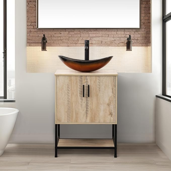 UEV Rustic Oak 24" Bathroom Vanity - Image 4