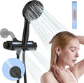 Filtered Shower Head with Handheld Combo, Hard Water Filter Shower Head with 9 by HEROBAI