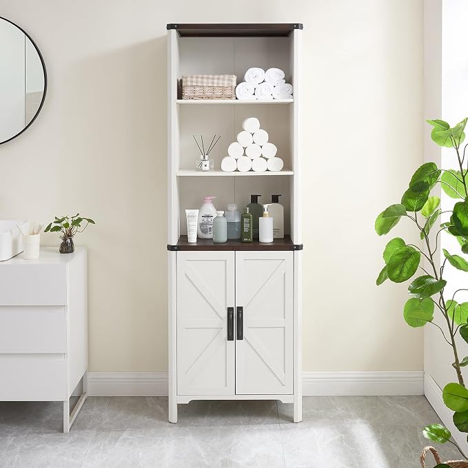 70.87 Tall Bathroom Storage Cabinet, Farmhouse Storage Cabinet - Image 3