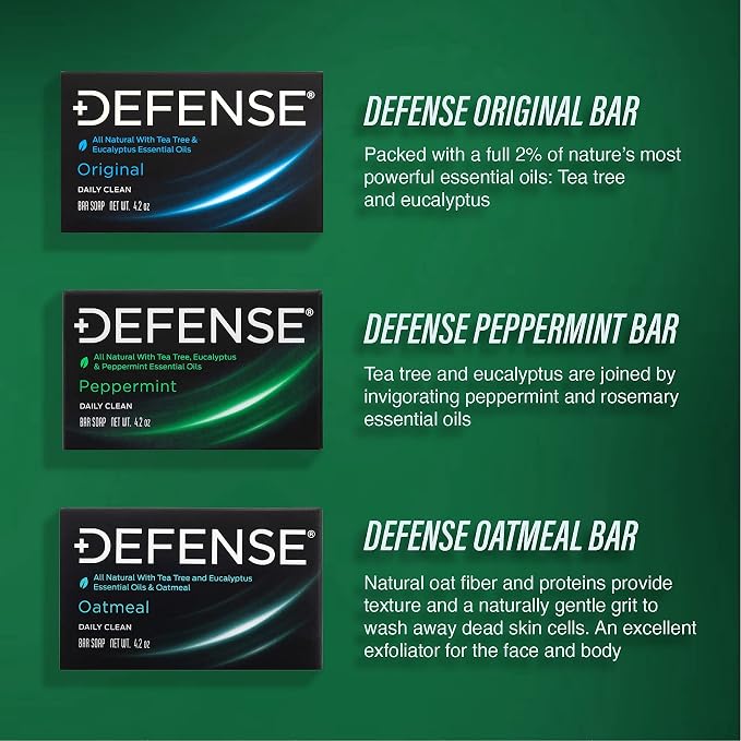 Defense Soap 12pk All Natural Peppermint Bar Soap - Image 4