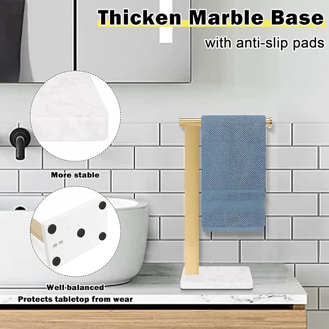 Stainless Steel L-Shaped Hand Towel Holder, SUS304 Bathroom Towel Rack - Image 4