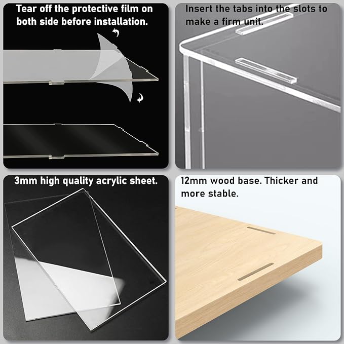 Choowin 4 Tier Clear Acrylic Display Case - Image 3
