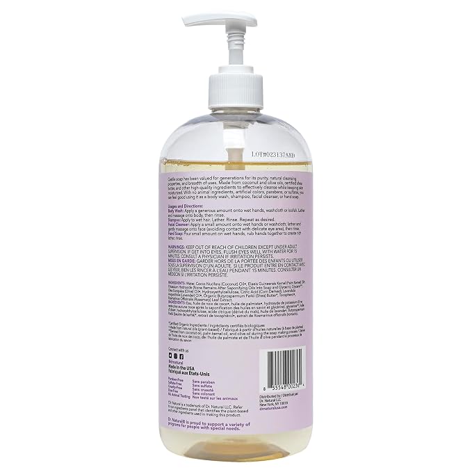 Dr. Natural Castile Liquid Soap, 32 oz - Image 8