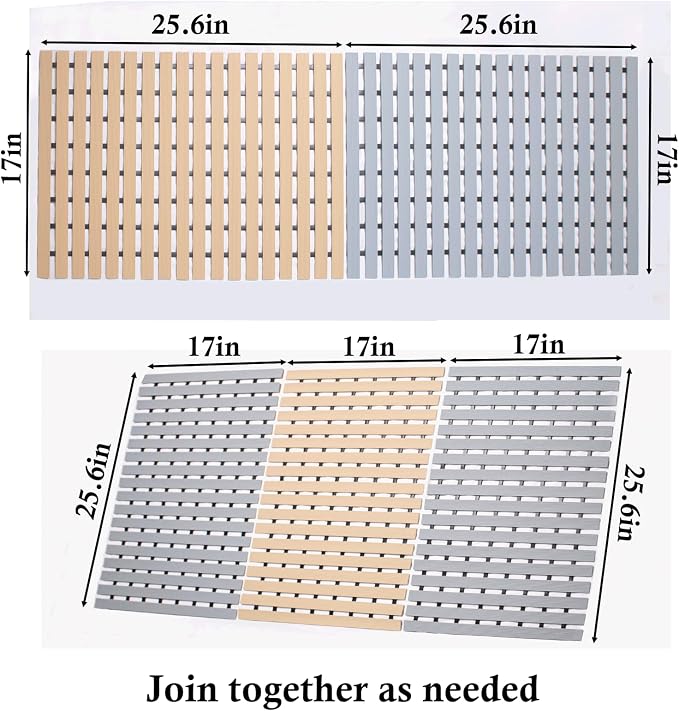 Extra Long Non Slip Shower Mat Without Suction Cups, Heavy Duty Rubber Bathtub - Image 3