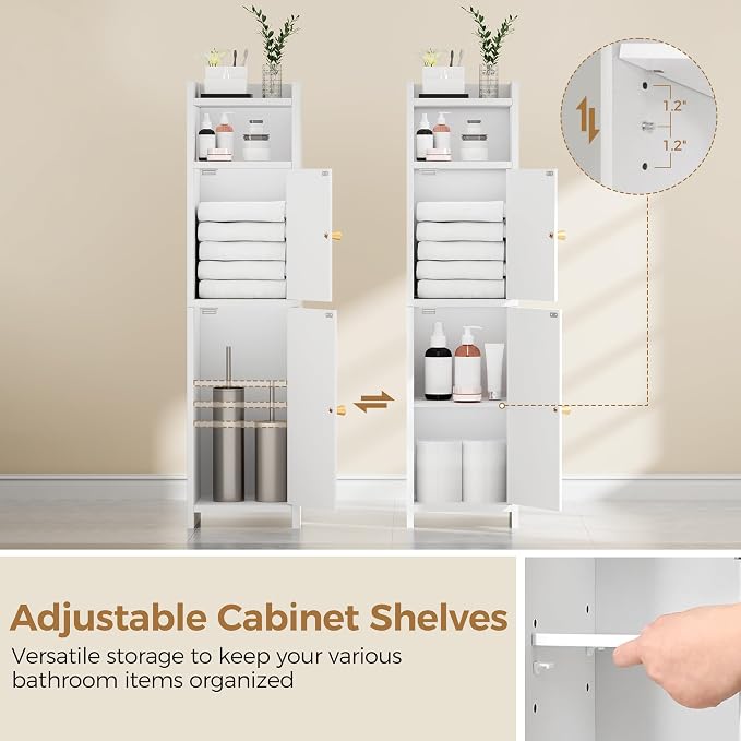 BEWISHOME Small Bathroom Cabinet, Bathroom Storage Cabinet - Image 5