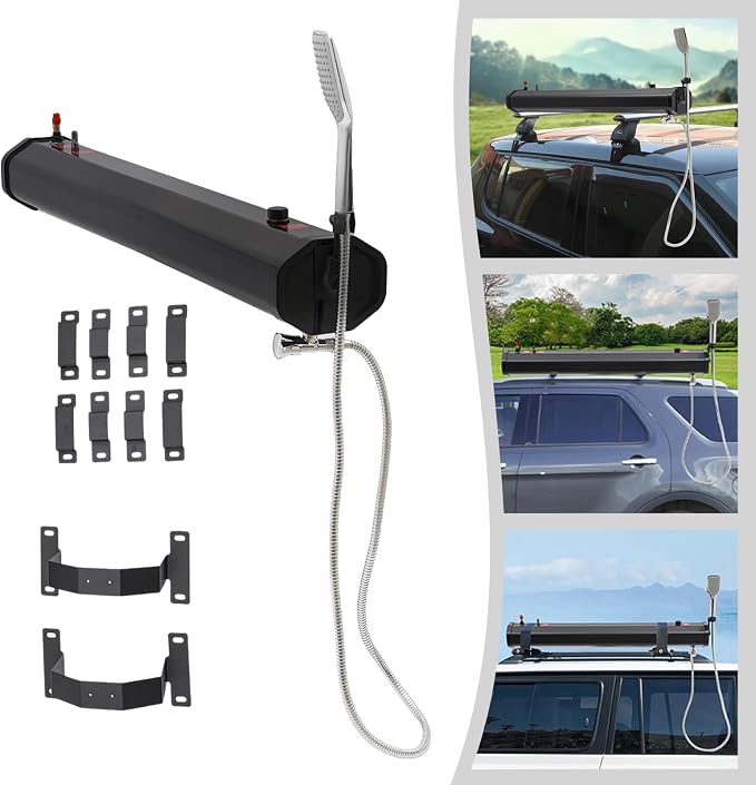 Pressurized Water Tank Camping Shower Portable Camp Shower w/5.58ft Water Pipe - Image 9