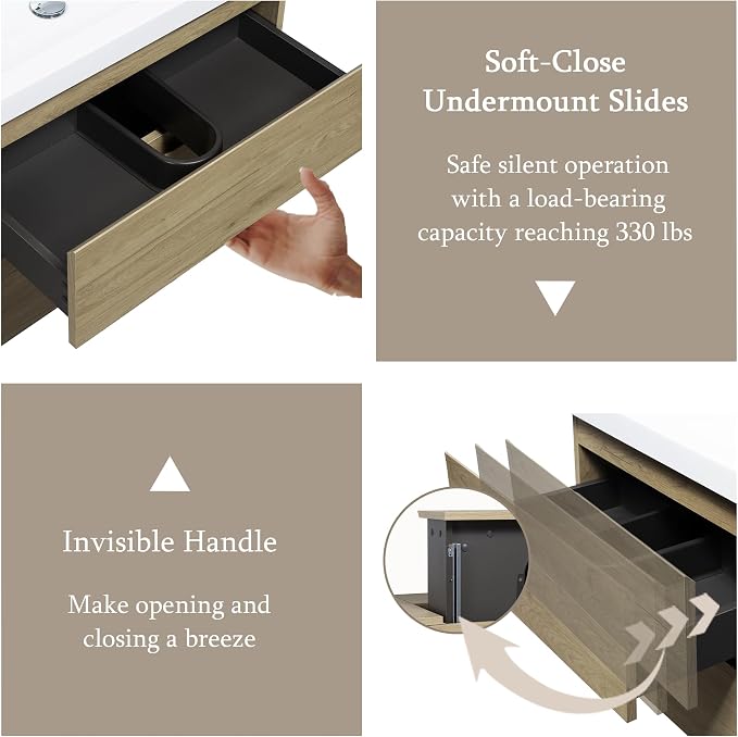 30" Floating Bathroom Vanity - Image 8