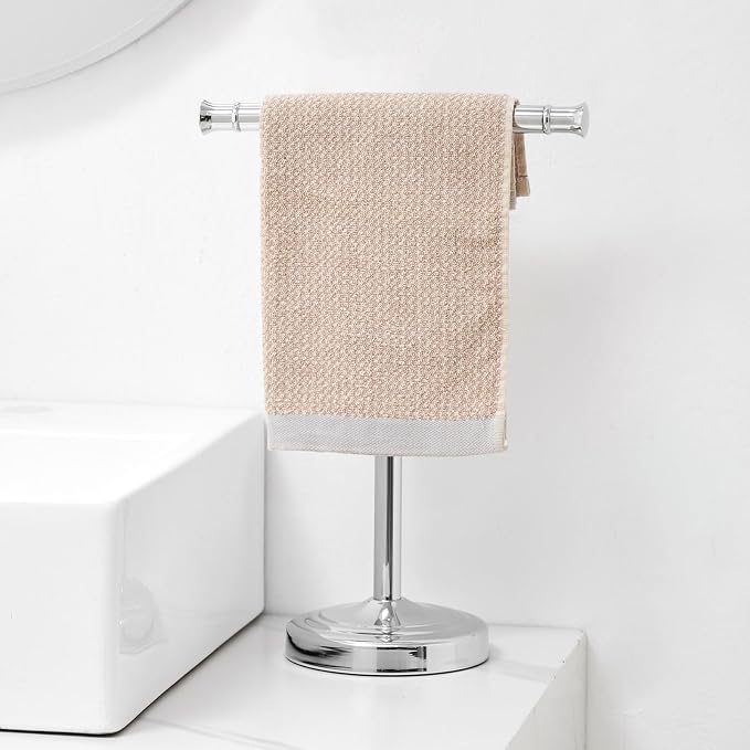 RUMOSE 13 Inch Polished Chrome Towel Stand Hand Towel Holder Bathroom Kitchen - Image 2