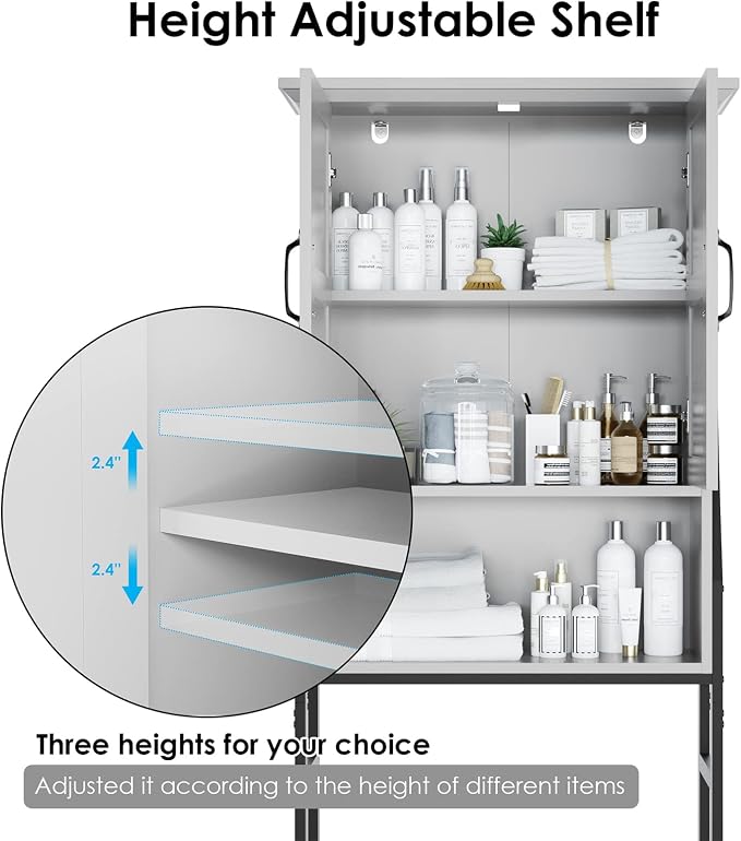 Over The Toilet Storage Cabinet, Over Toilet Bathroom Organizer - Image 5