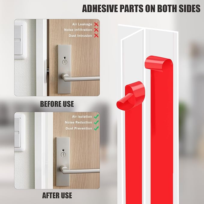20Ft T-Shaped Door Draft Stopper, Silicone Weather Stripping Seal Tape - Image 4