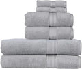 Christy Supreme Hygro 6 Piece Towel Set | Silver | 100% Luxury Supima Cotton | by Christy