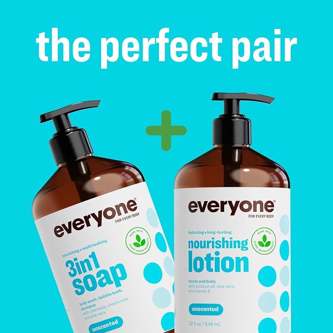 Everyone 2-in-1 Lotion for Hands/Body, 32 ounce Unscented made for Men and Women - Image 7