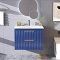 24" Bathroom Vanity with Sink, Floating Vanity Bathroom Sink Cabinet Wall Mount by Buytime
