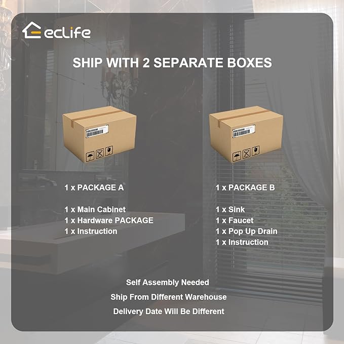eclife 24" Floating Bathroom Vanity - Image 7