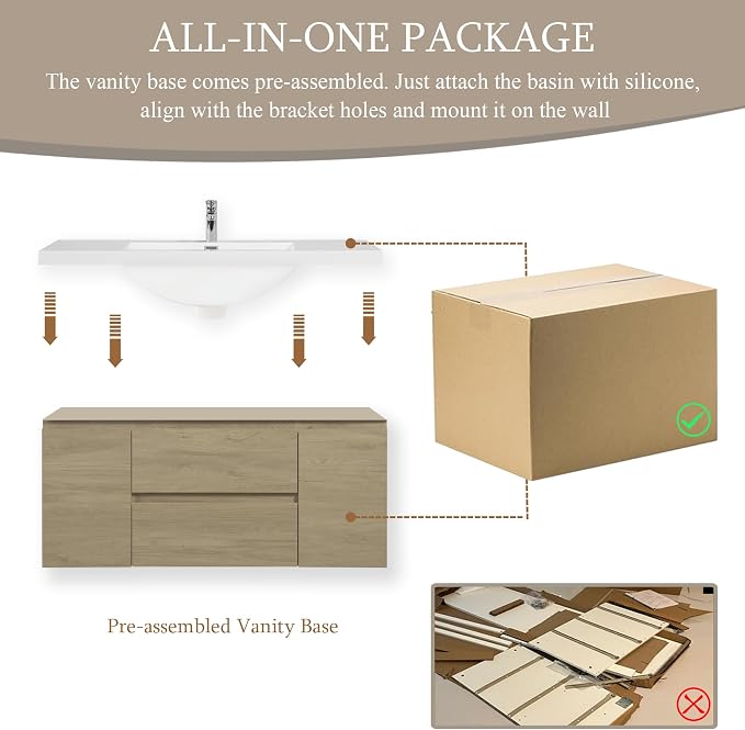 48" Floating Bathroom Vanity - Image 7